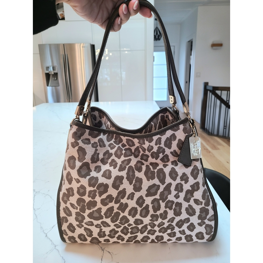 Coach Madison Leopard Ocelot Jacquard Shoulder Bag